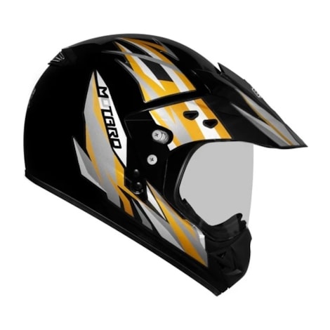 Segunda imagem do produto Capacete EBF Motard New Streer Dourado