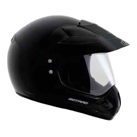 Segunda imagem do produto Capacete EBF Motard Preto Fosco
