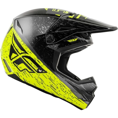 Segunda imagem do produto Capacete Fly Kinetic K120 - Amarelo Flúor Preto
