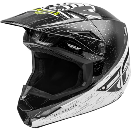 Segunda imagem do produto Capacete Fly Kinetic K120 - Preto Branco