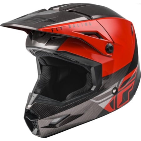 Capacete Fly Kinetic Straight Edge - Vermelho Preto