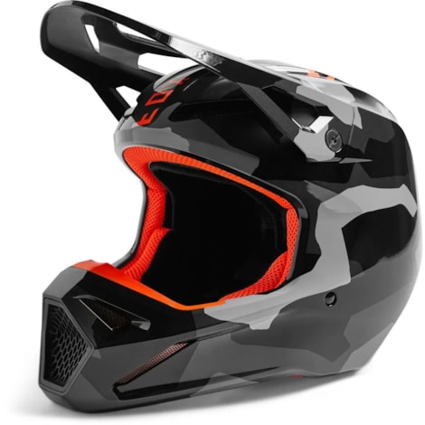 Capacete Fox V1 BNKR - Cinza