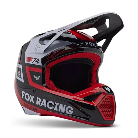 Segunda imagem do produto Capacete Fox V1 Race Spec Vermelho