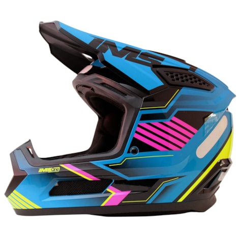 Segunda imagem do produto Capacete IMS One Vision Pro Azul Flúor Rosa