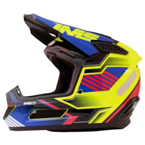 Segunda imagem do produto Capacete IMS One Vision Pro Azul Flúor Vermelho