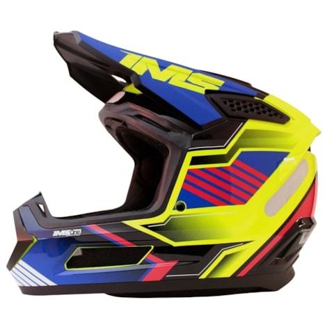 Segunda imagem do produto Capacete IMS One Vision Pro Azul Flúor Vermelho