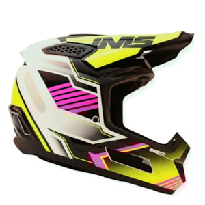 Capacete IMS One Vision Pro Flúor Branco Rosa