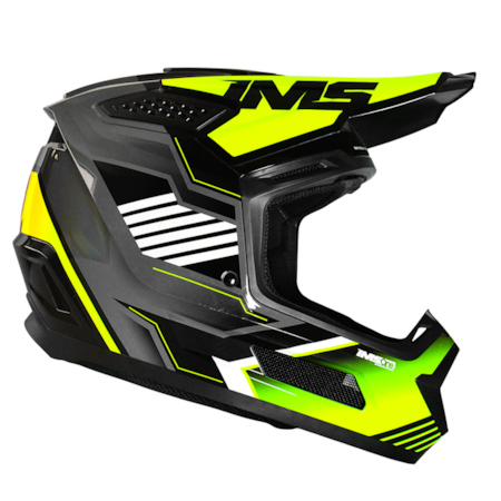 Capacete IMS One Vision Pro Flúor Cinza Preto