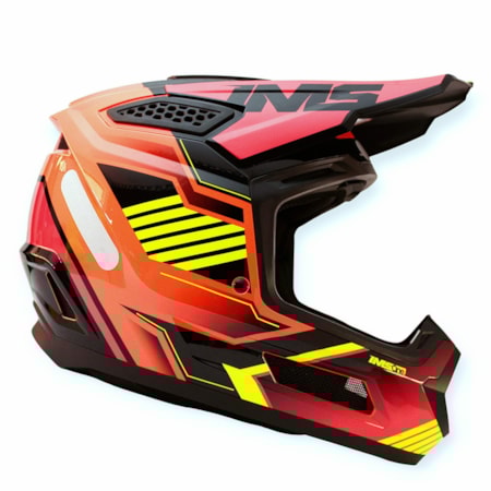 Capacete IMS One Vision Pro Vermelho Preto Flúor