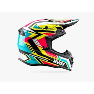 Capacete IMS Reco Edge Azul Flúor Rosa