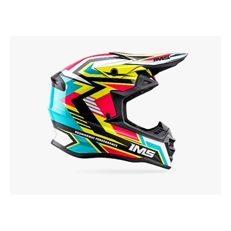 Capacete IMS Reco Edge Azul Flúor Rosa