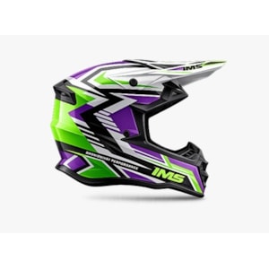 Capacete IMS Reco Edge Roxo Verde Branco