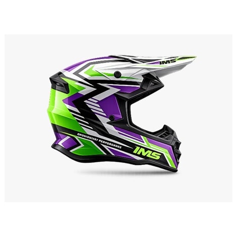 Capacete IMS Reco Edge Roxo Verde Branco