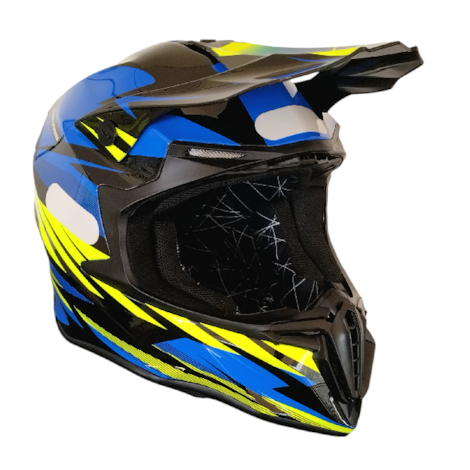 Segunda imagem do produto Capacete IMS Revo - Azul Preto Flúor