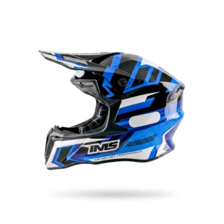 Segunda imagem do produto Capacete IMS Revo Edge Azul Preto Branco