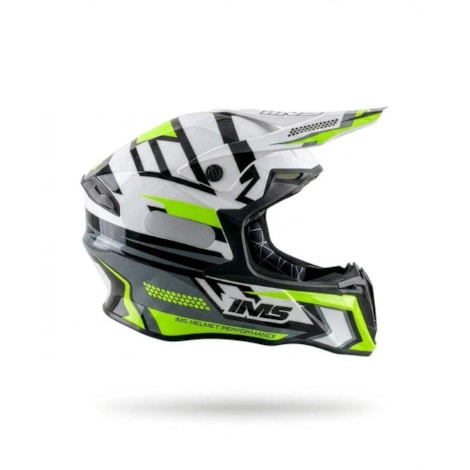 Capacete IMS Revo Edge Branco Flúor Cinza
