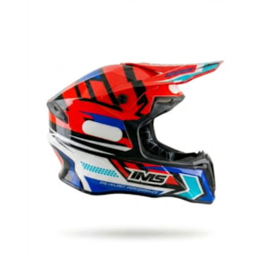 Capacete IMS Revo Edge Vermelho Azul Branco