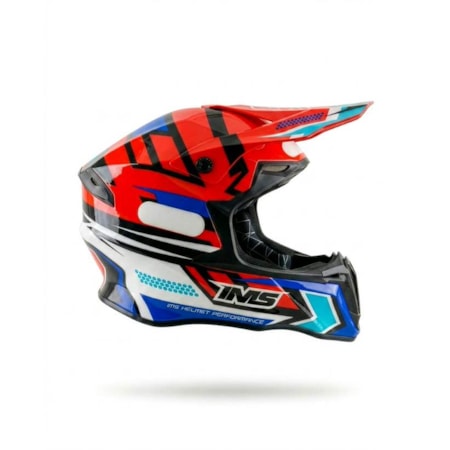Capacete IMS Revo Edge Vermelho Azul Branco