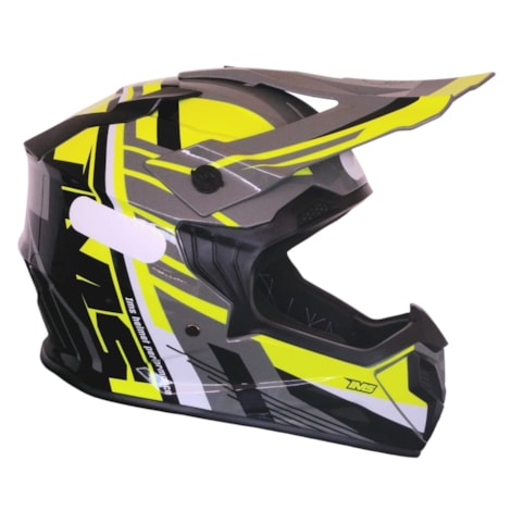 Segunda imagem do produto Capacete IMS Revo Infantil - Cinza Preto Flúor
