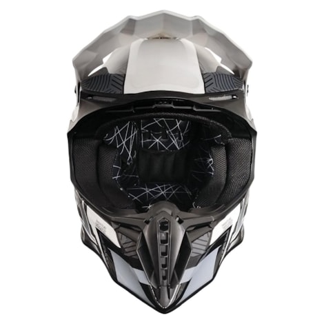 Segunda imagem do produto Capacete IMS Revo Preto Cinza Branco