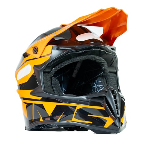 Segunda imagem do produto Capacete IMS Revo - Preto Laranja
