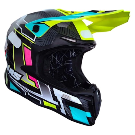 Segunda imagem do produto Capacete IMS Revo Preto Verde Flúor