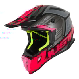 Capacete Just1 J38 Blade - Fuxia Flúor Preto
