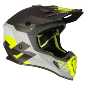 Segunda imagem do produto Capacete Just1 J38 Korner - Amarelo Flúor Titânio