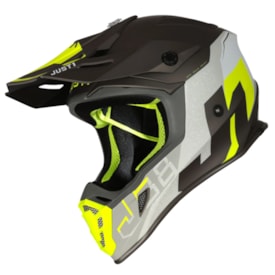 Capacete Just1 J38 Korner - Amarelo Flúor Titânio