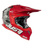 Capacete Just1 J39 Kinetic Camo - Vermelho Preto Cinza Fosco