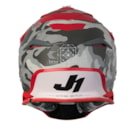 Capacete Just1 J39 Kinetic Camo - Vermelho Preto Cinza Fosco