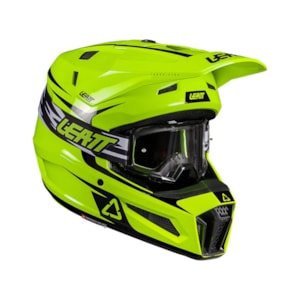 Capacete Leatt 3.5 C/ Óculos Amarelo Flúor
