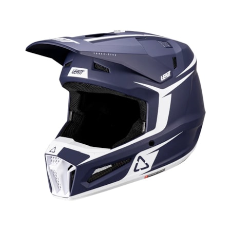 Segunda imagem do produto Capacete Leatt 3.5 C/ Óculos Azul Branco