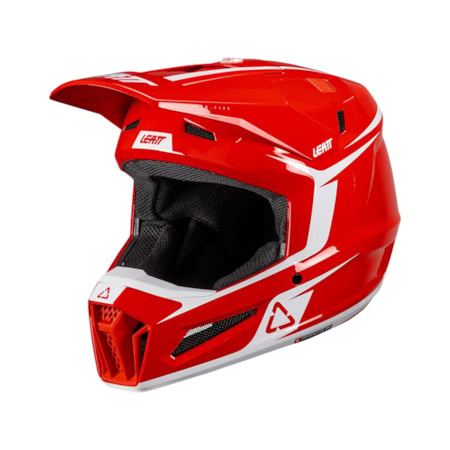 Segunda imagem do produto Capacete Leatt 3.5 C/ Óculos Vermelho Branco