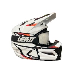 Segunda imagem do produto Capacete Leatt 3.5 Infantil Branco - C/ Óculos Branco Preto