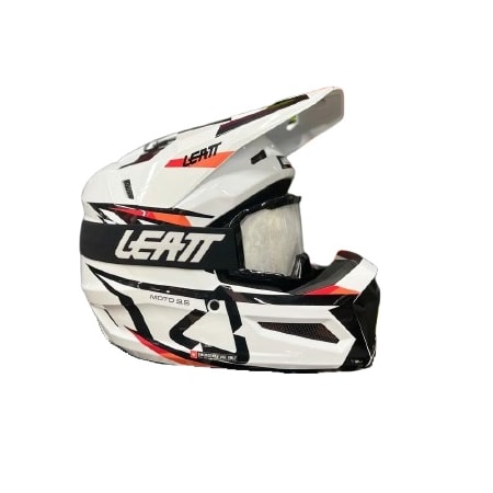 Segunda imagem do produto Capacete Leatt 3.5 Infantil Branco - C/ Óculos Branco Preto