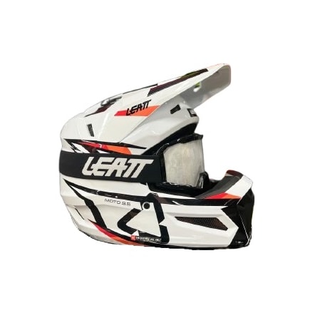 Segunda imagem do produto Capacete Leatt 3.5 Infantil Branco - C/ Óculos Branco Preto