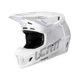 Segunda imagem do produto Capacete Leatt 7.5 C/ Óculos Branco