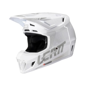 Segunda imagem do produto Capacete Leatt 7.5 C/ Óculos Branco
