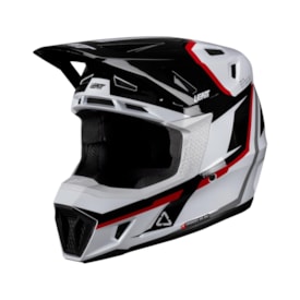 Segunda imagem do produto Capacete Leatt 7.5 C/ Óculos Branco Vermelho