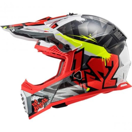 Segunda imagem do produto Capacete LS2 Fast MX437 Crusher Preto Vermelho
