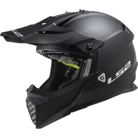 Capacete LS2 Fast MX437 Monocolor - Preto Fosco