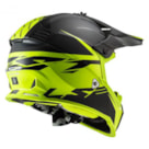 Capacete LS2 Fast MX437 Roar Preto Amarelo Flúor