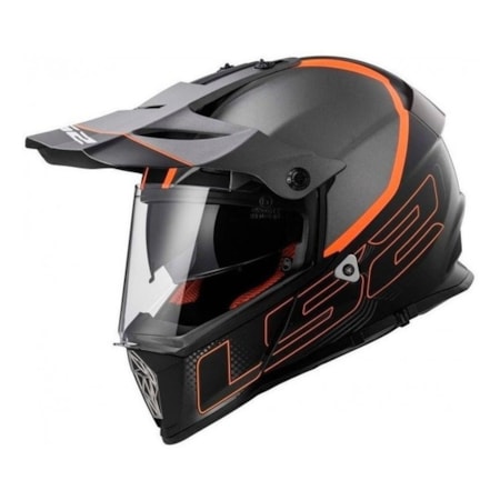 Capacete LS2 MX436 Pioneer Evo Element Preto Titânio
