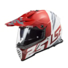 Capacete Ls2 MX436 Pioneer Evo Evolve - Vermelho Branco