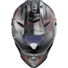 Capacete Ls2 Mx436 Pioneer Evo Knight Titanium Orange