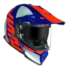 Capacete LS2 MX436 Pioneer Evo Trophy - Azul Laranja