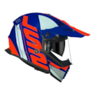 Capacete LS2 MX436 Pioneer Evo Trophy - Azul Laranja