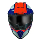 Capacete LS2 MX436 Pioneer Evo Trophy - Azul Laranja