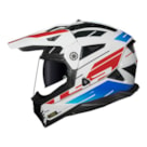 Capacete LS2 MX702 Pioneer II Namib Branco Azul Vermelho